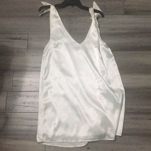 Kimchi Blue White Satin Dress